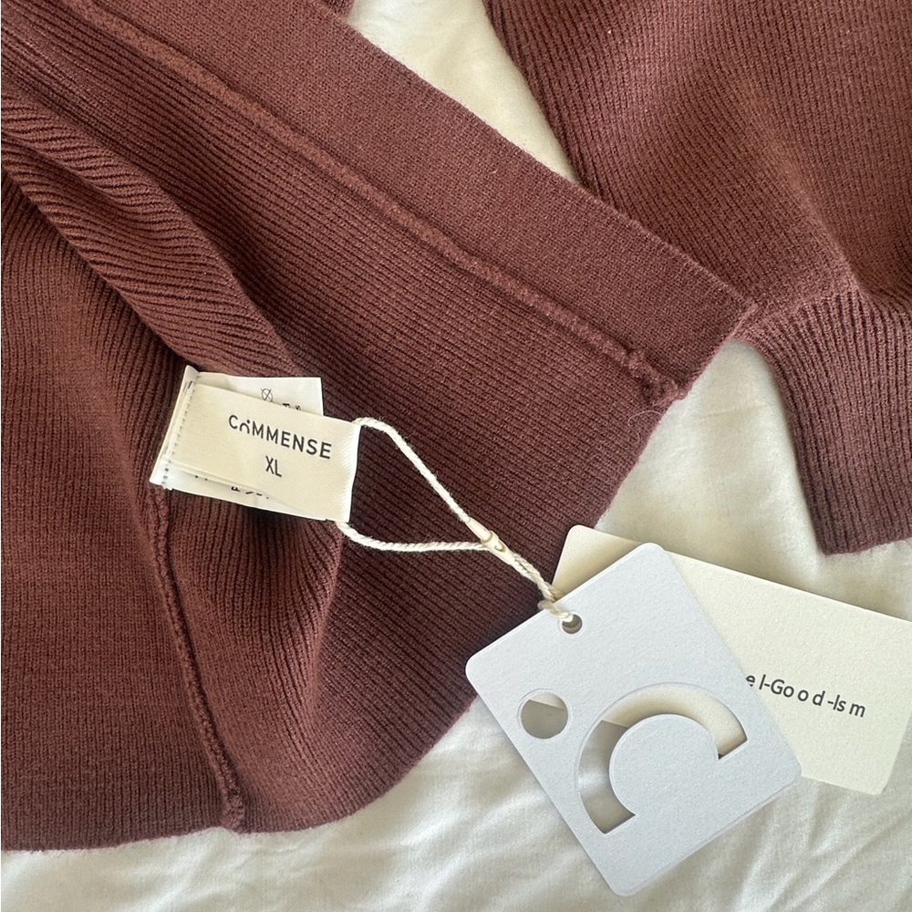 Elegant Brown Cardigan Sweater - Picture 3 of 5